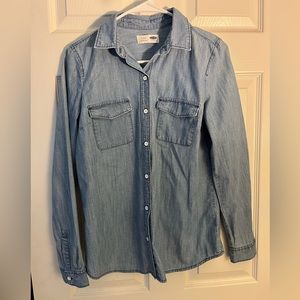 Old Navy Denim Colored Button Down Shirt